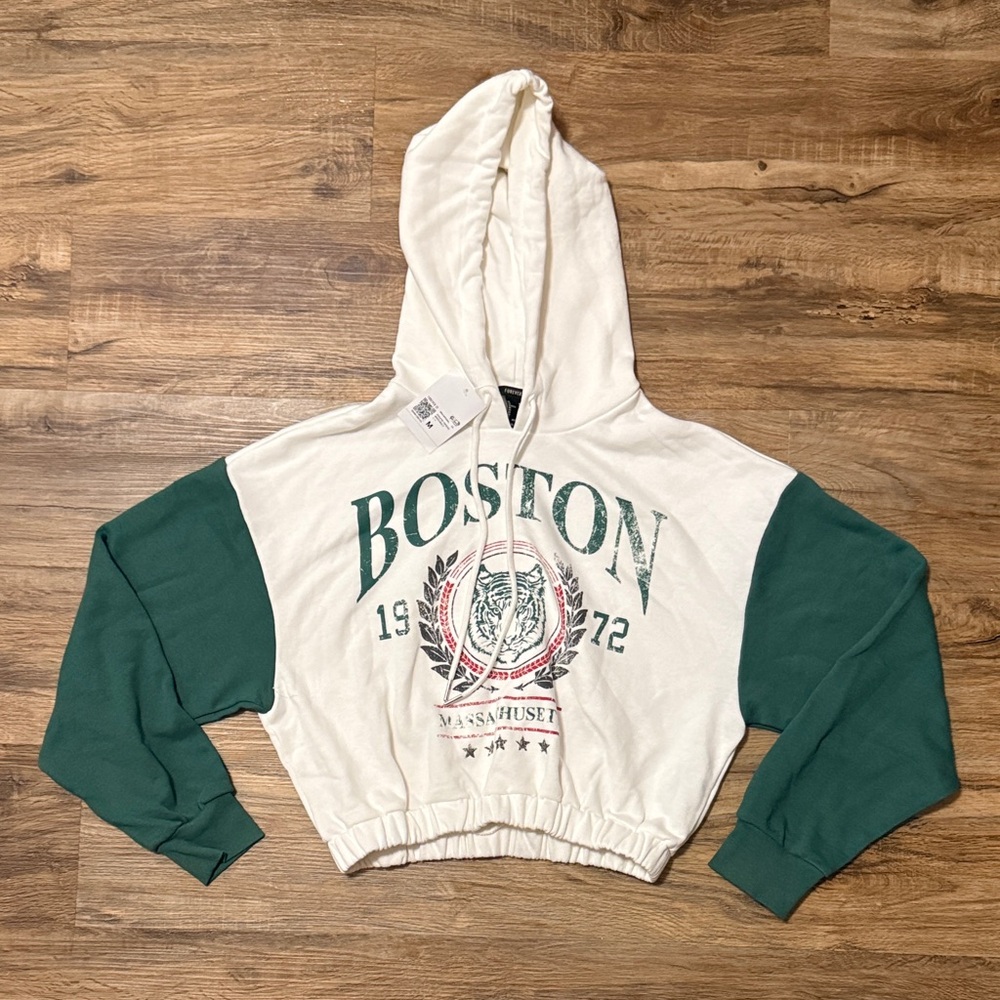 Boston Cropped Hoodie
